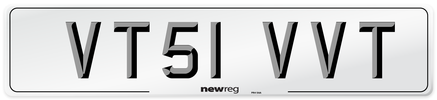 VT51 VVT Number Plate from New Reg